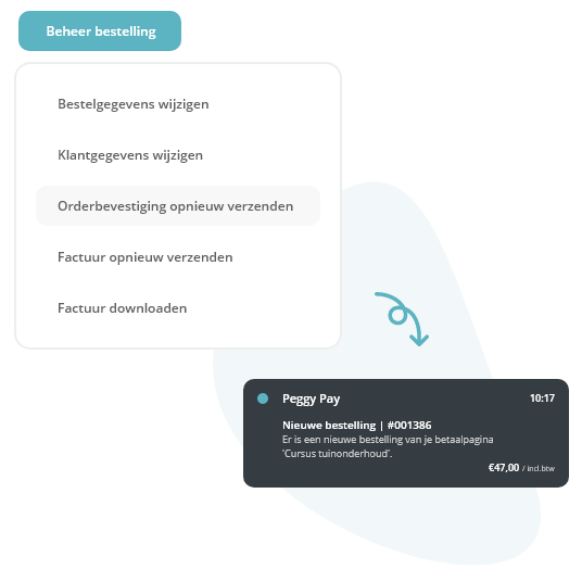 Beheren van een bestelling met het betaalsysteem Peggy Pay - Peggy Pay
